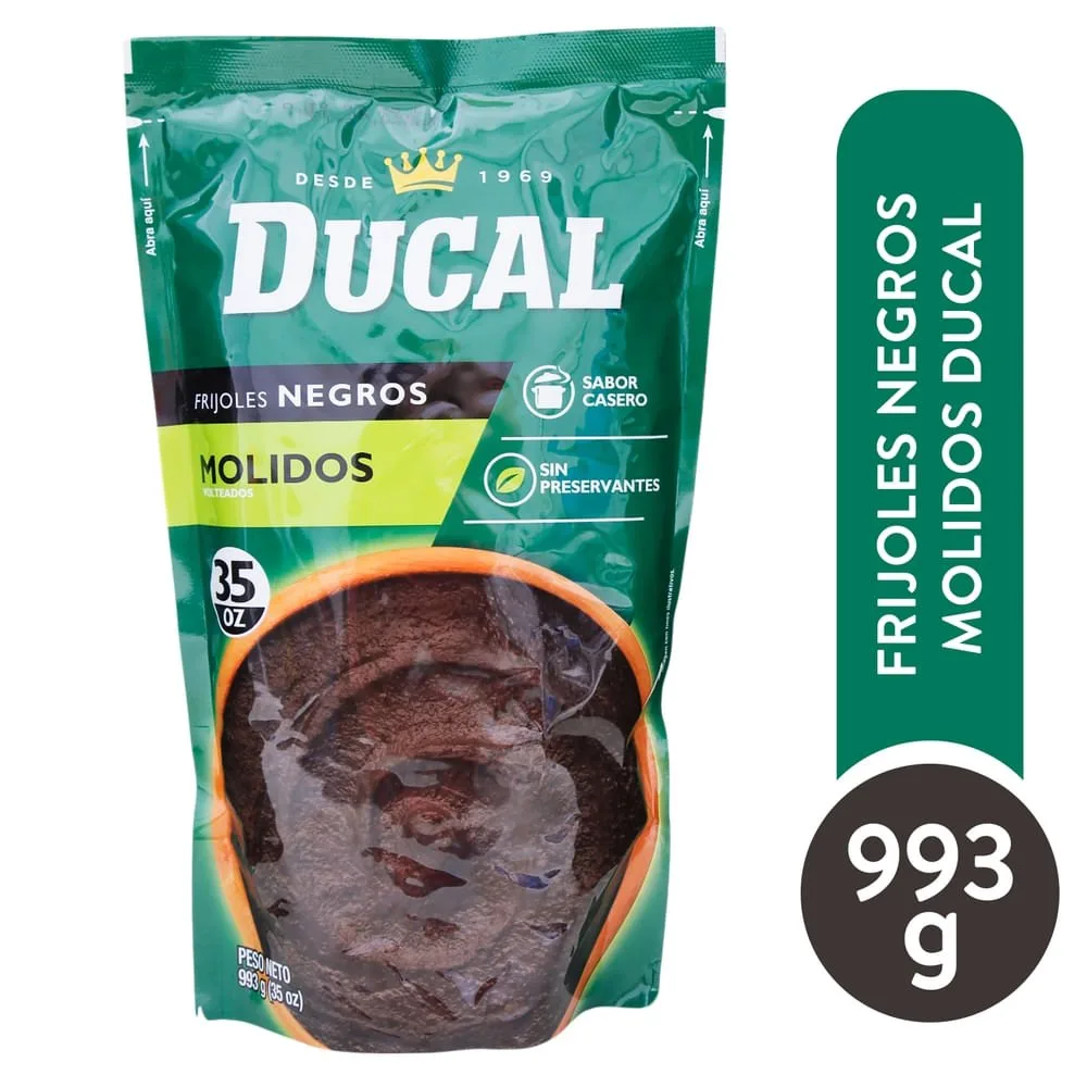 Frijol Ducal molido negro doy pack –  993 g