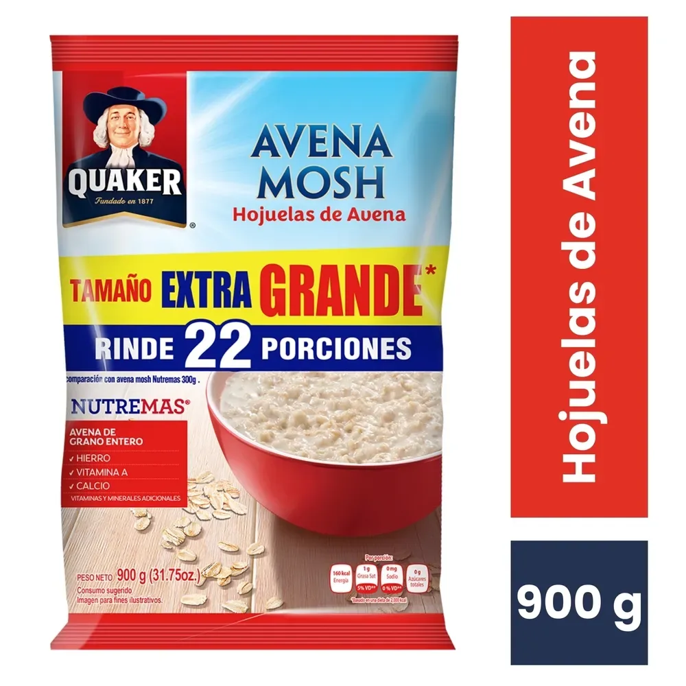 Avena Quaker Nutremas Mosh – 900 g