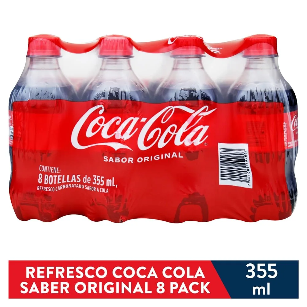 Gaseosa Coca Cola regular 8pack – 355ml