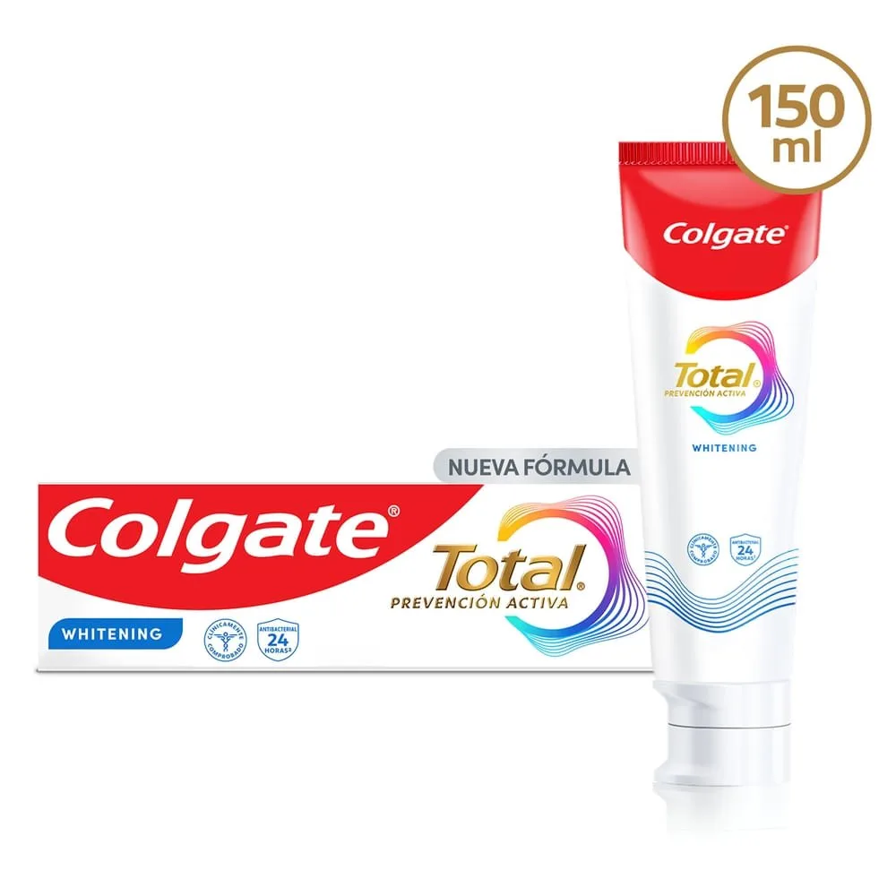 Pasta Dental Colgate Total Whitening Prevención Activa – 150 ml