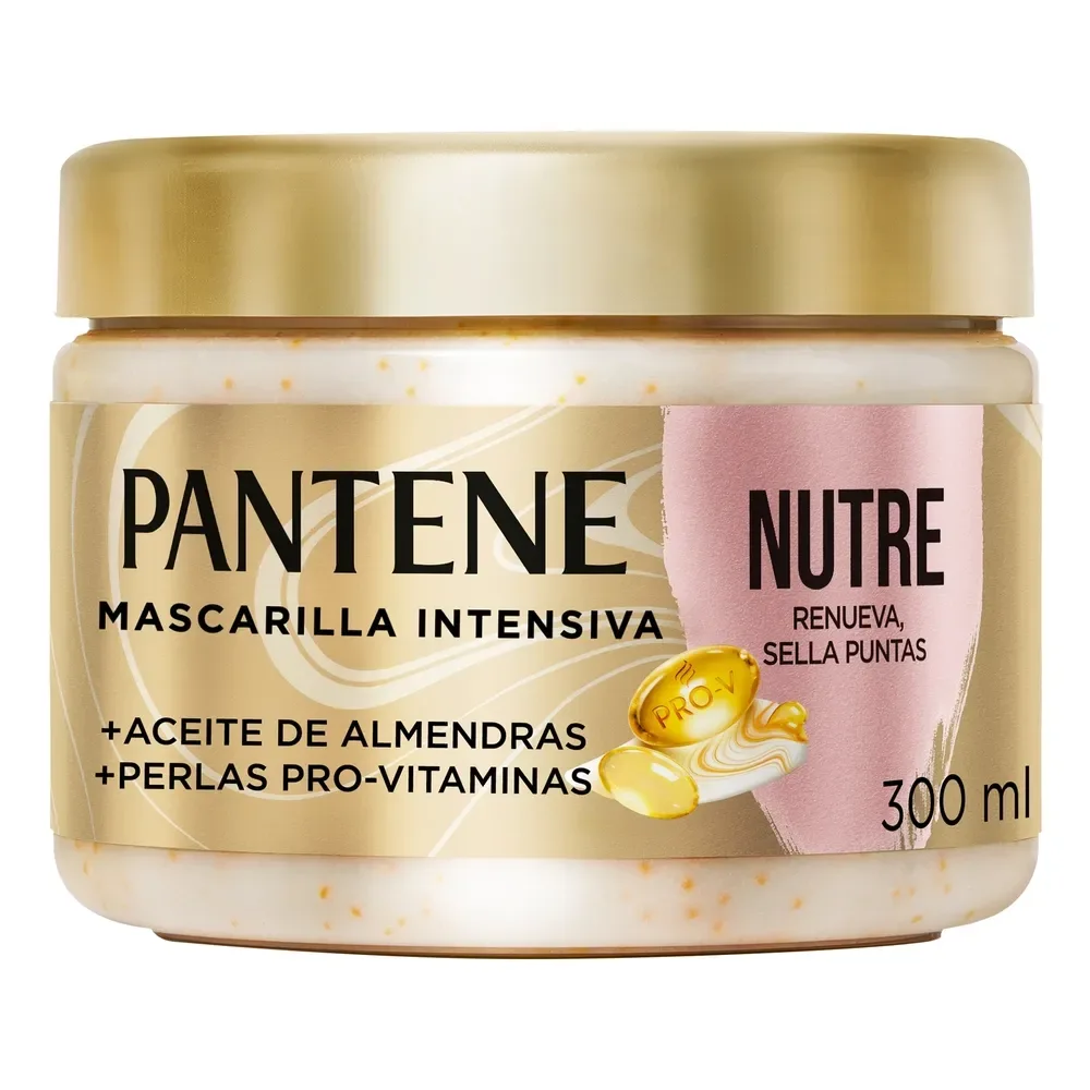 Mascarilla Para Cabello Pantene Nutre, Renueva Y Sella Puntas Con Aceite De Almendras – 300 ml