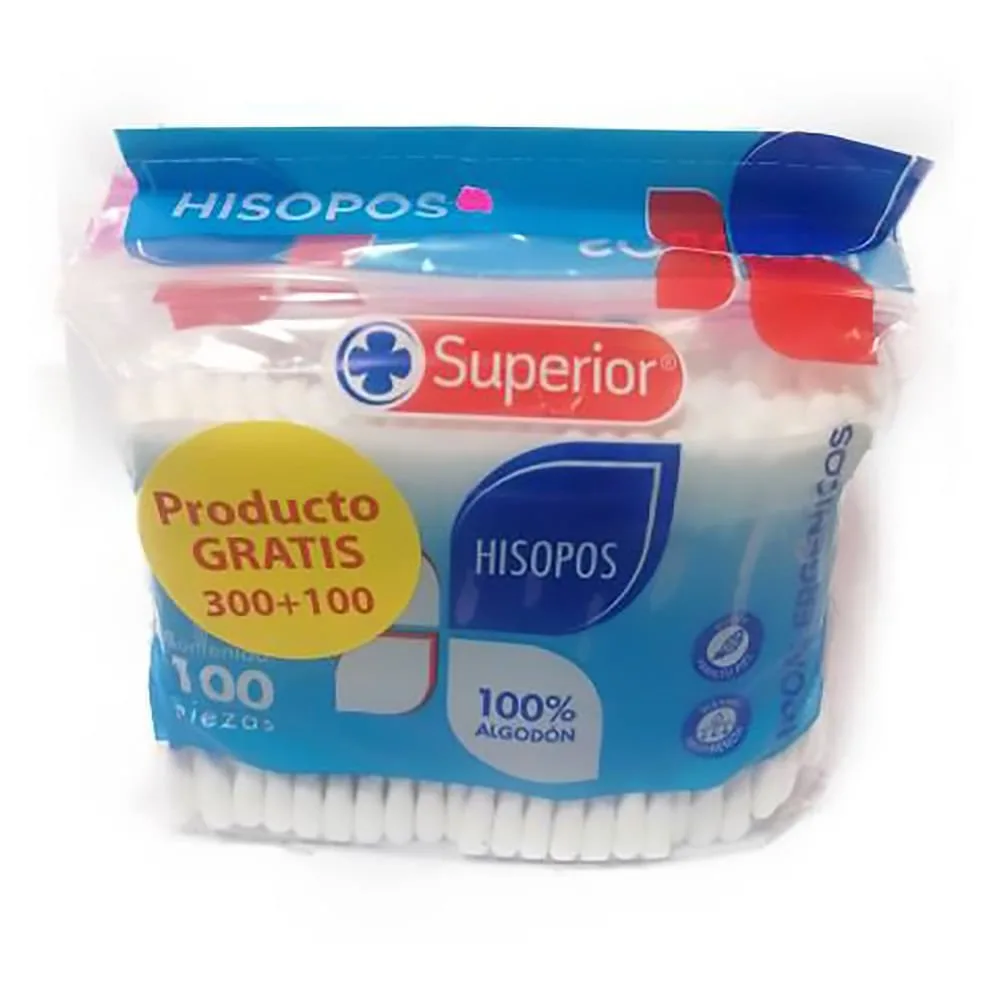 Hisopos Superior Blanco – 400 Unidades