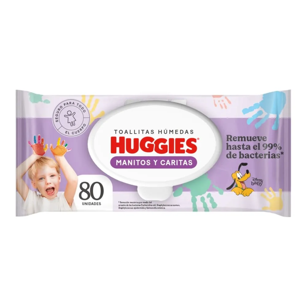 Toallas Húmedas Huggies Manitos y Carita – 80 Unidades