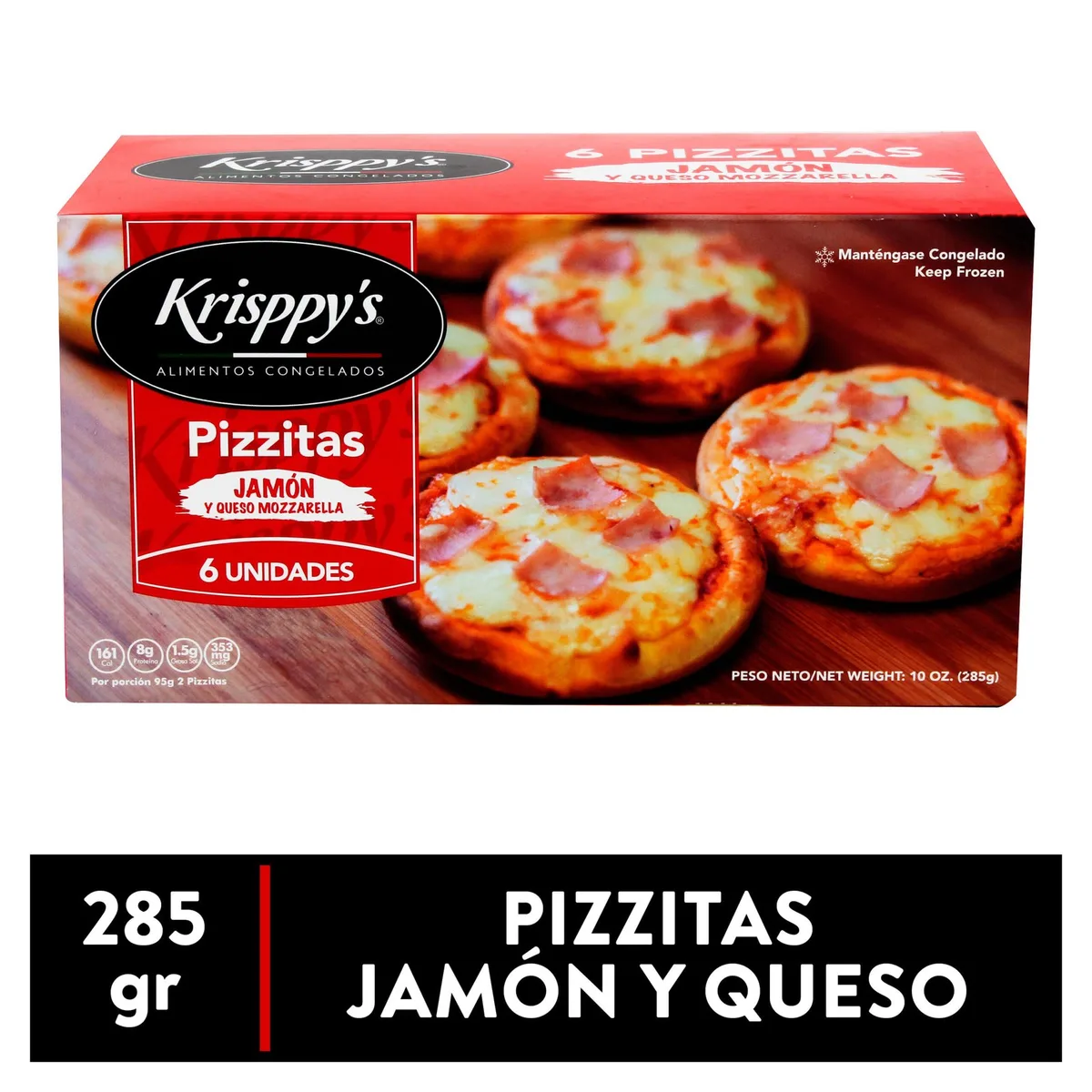 Pizza Krisppys Jamón Y Queso – 6 Unidades