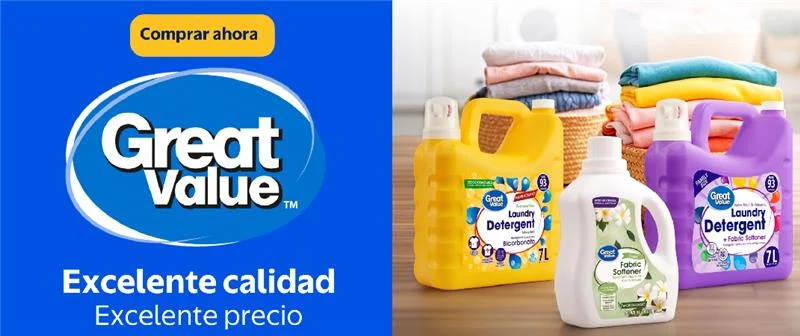 Great Value detergentes para lavanderia